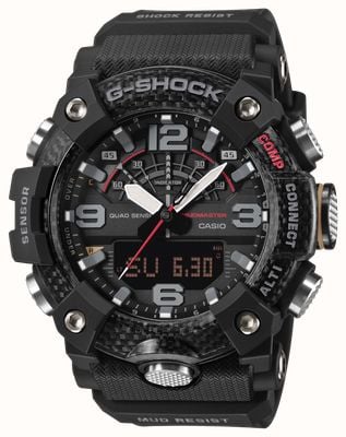 Casio G-Shock Master-of-G Mudmaster Carbon (51.3mm) Dual-Display / Black Resin Band GG-B100X-1AER