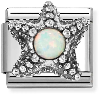 Nomination Classic Starfish White Opal Charm 330511/05
