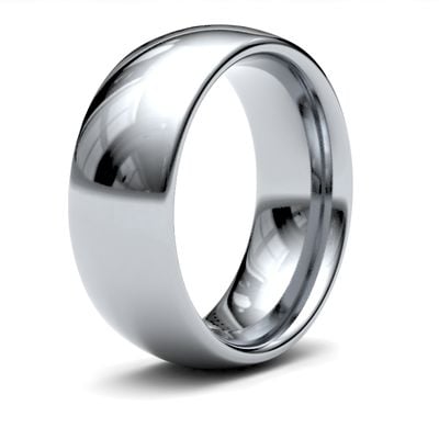James Moore Wedding Rings | 9ct White Gold | 8mm | Heavy | Traditional Court | AG_8LHC-9W