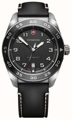 Victorinox Swiss Army Automatic (42mm) Black Dial / Black Leather Strap 242044