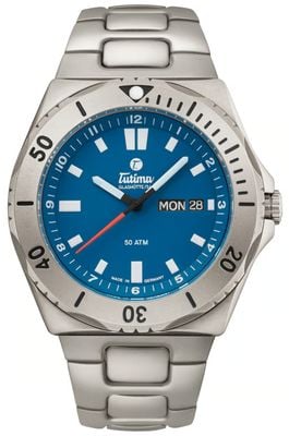 Tutima Glashütte M2 Seven Seas Automatic (44mm) Blue Dial / Titanium Bracelet 6151-12 
