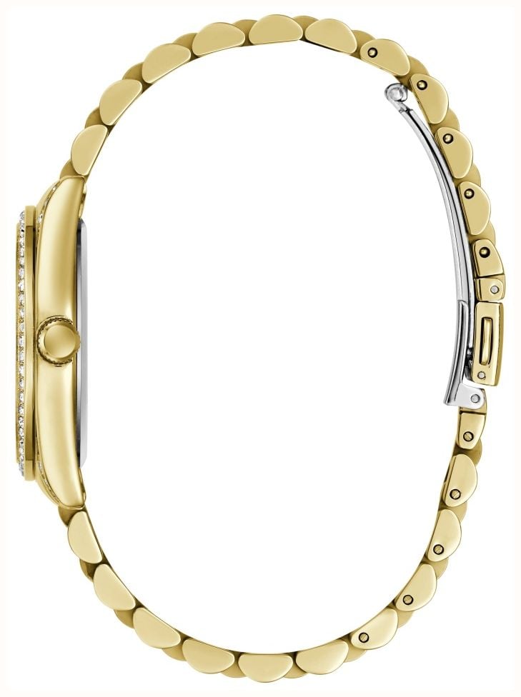 Guess Ladies Jada White Mother of Pearl Dial Gold-Tone Stainless Steel Bracelet GW1099L2 - alternate view 4