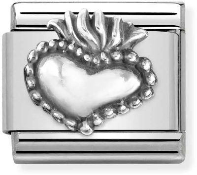 Nomination Classic Sacred Heart Oxidised Sterling Silver & Steel Charm 330101/51