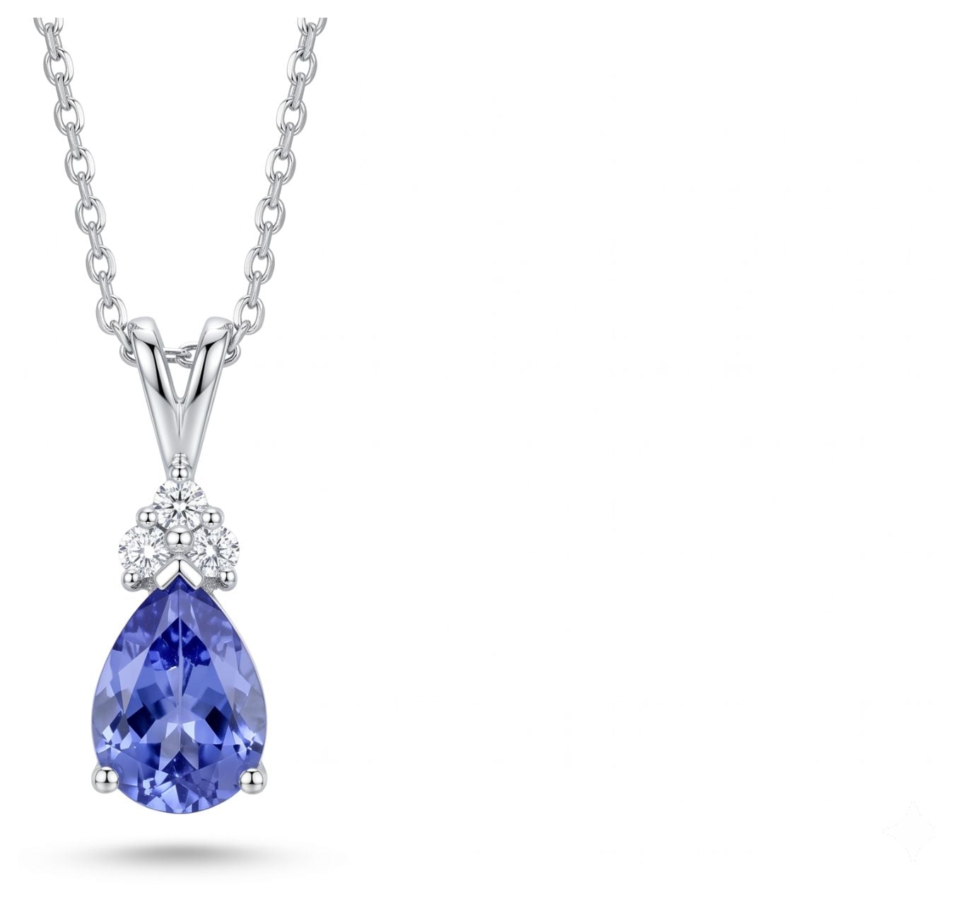 Clarity Jewellery CP300050S 18ct White Gold 3 Diamond Pear
