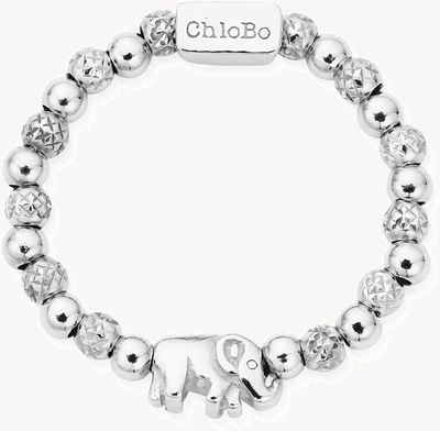 ChloBo Mini Lucky Elephant Ring Size Large Sterling Silver SR34038