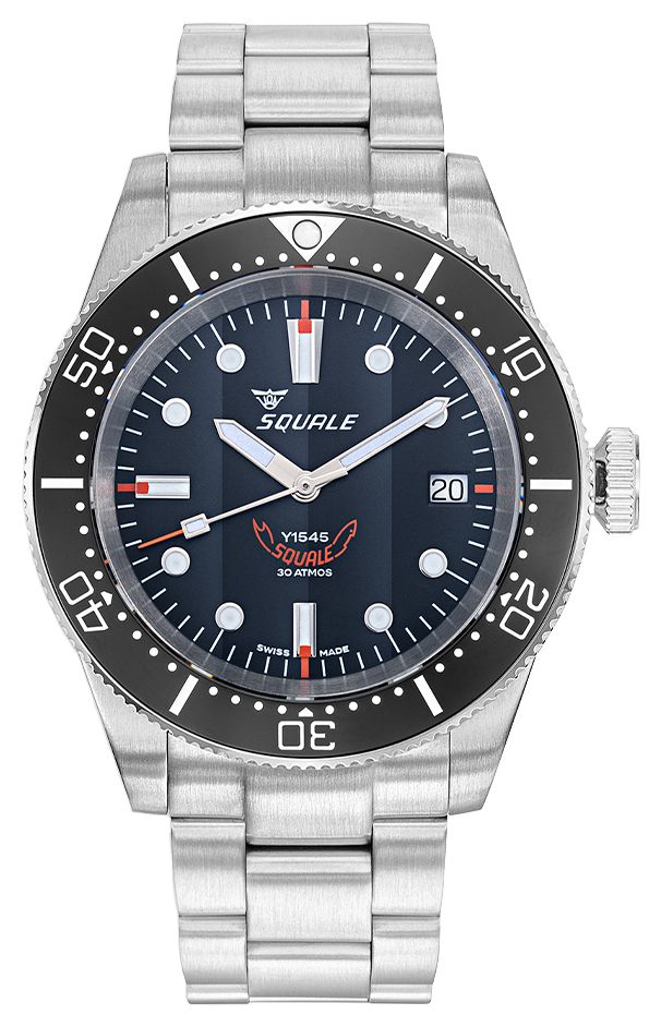 Squale 1545BKBKC.AC 1545 Black (40mm) Black Côtes De Genê Watch