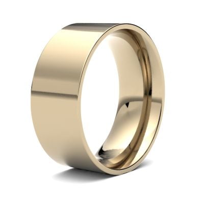 James Moore Wedding Rings | 9ct Yellow Gold | 8mm | Light | Flat Court | AG_8LLE-9Y