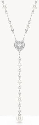 Swarovski Ariana Grande White Rhodium Plated Cubic Zirconia Y Necklace 5720855