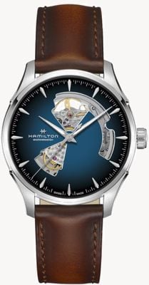Hamilton Jazzmaster Open Heart Automatic *Superman: Legacy - 2025* (40mm) Blue Dial / Brown Leather Strap H32675540