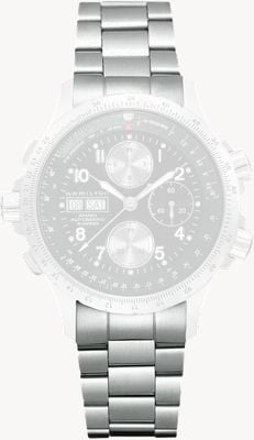 Hamilton Straps Khaki Aviation Stainless Steel Bracelet (Fits H77616133) - 22mm (BRACELET ONLY) H695766100