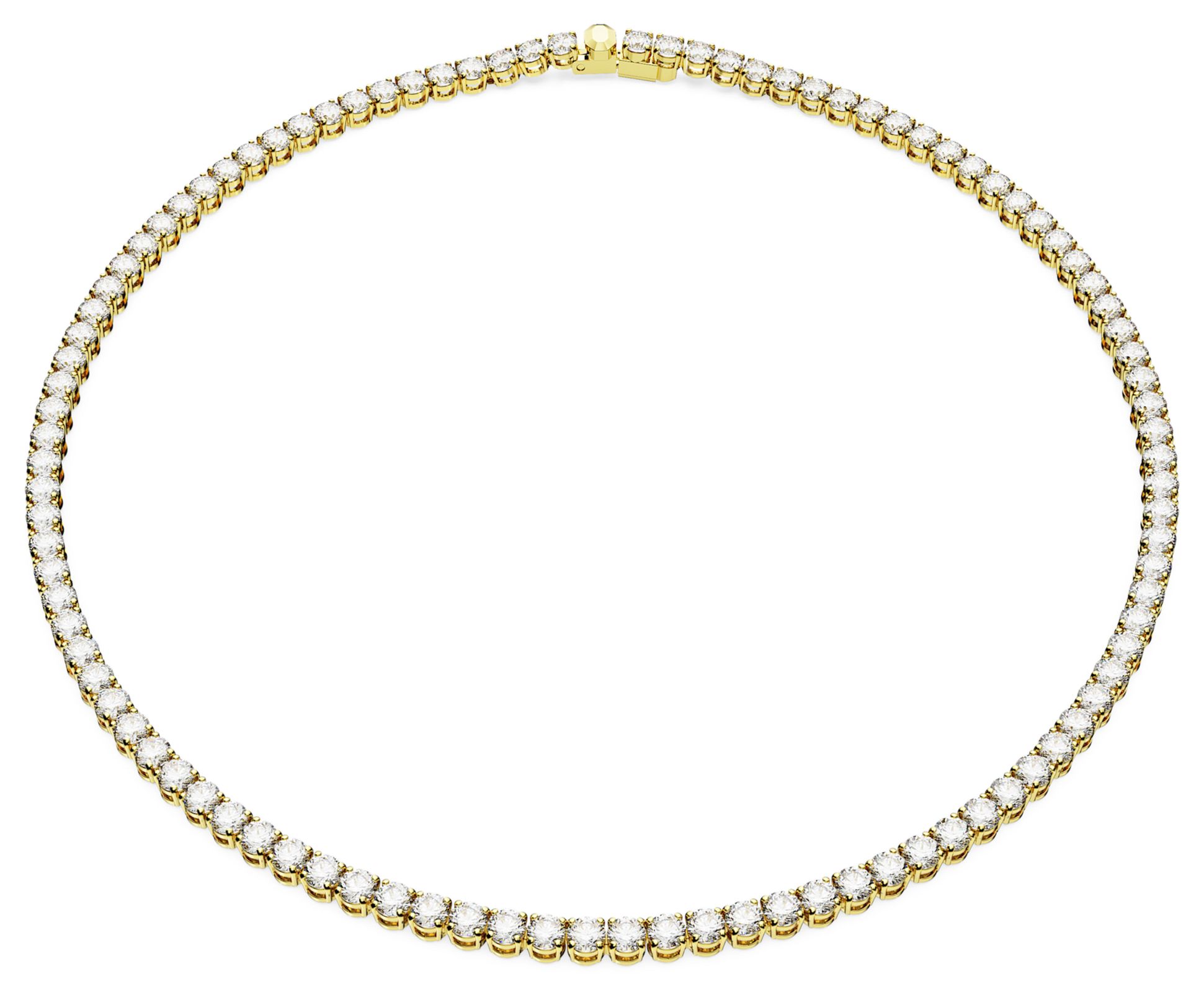 Swarovski 5681795 Matrix Tennis Necklace White Crystals Gold Jewellery