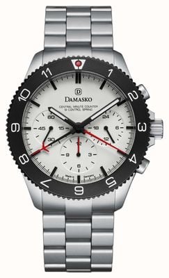 Damasko Damasko DC87 SI Control-Spring Automatic Chronograph (42mm) White Dial / Stainless Steel Bracelet DC87-BRACELET