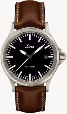 Sinn 556 I Automatic (38.5mm) Black Dial / Brown Leather Strap Watch 556.010
