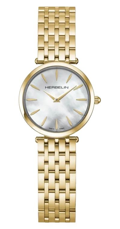 Herbelin 17116BP1N19 Epsilon Quartz (28mm) Mother-of-Pearl Watch