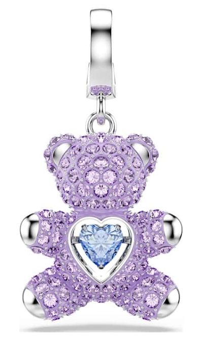 Swarovski 5745610 Idyllia Charm Mixed Cuts, Teddy, Purple, Jewellery