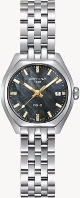 Certina DS-2 Lady Quartz (27.8mm) Black Mother-of-Pearl Dial / Stainless Steel Bracelet C0492101112601