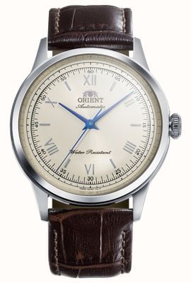 Orient Bambino Automatic (38mm) Cream Dial / Brown Leather Strap RA-BB0003Y30B