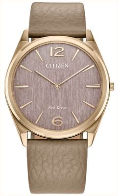 Citizen Eco-Drive Stiletto (38mm) Taupe Dial / Beige Leather Strap AR3123-00X