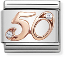 Nomination Classic 50 9ct Rose Gold & Steel Charm 430315/50