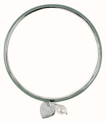 Radley Jewellery Heart Street Sage and Silver Heart & Pearl Bangle RYJ3621S