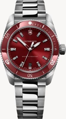 Victorinox Maverick Quartz (39mm) Red Dial / Stainless Steel Bracelet 242098