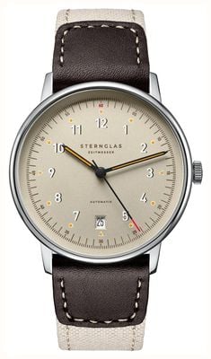 STERNGLAS Lumatik Automatic (38mm) Beige Dial / Beige Nylon Strap S02-LM26-NY06