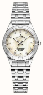 Jacques Du Manoir Leonie Three-Hand Quartz (29mm) Mother-of-Pearl Dial / Stainless Steel Bracelet JWL05901