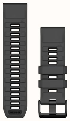 Garmin QuickFit Bands (26mm) Graphite & Black Silicone with Black Hardware - Strap Only 010-13393-10