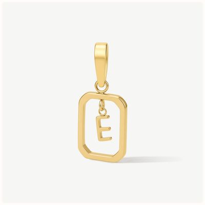 D.LOUISE Gold Tone Floating Initial Pendant - E CH-18-05