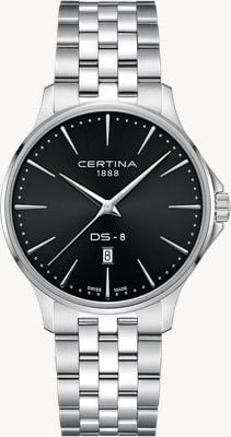 Certina DS-8 (40mm) Black Dial / Stainless Steel Bracelet C0454101105100
