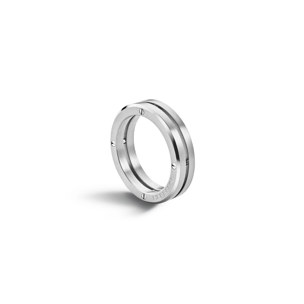 Herbelin RND7AB 66 Newport Duo Ring - Brushed And Polished Jewellery
