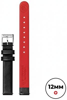 Mondaine Vegan Grape Leather Strap - Black - (12mm) FG311221Q