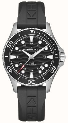 Hamilton Khaki Navy Scuba Automatic (40mm) Black Wave Dial / Black Rubber Strap H82415330