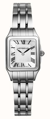 Herbelin Luna Mini Quartz (18.6mm) Silver-White Guilloché Dial / Stainless Steel Bracelet 17407B08