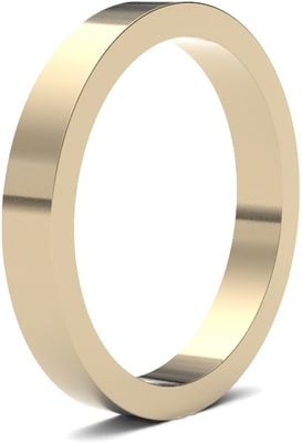 James Moore Wedding Ring  | 9ct Yellow Gold | 3mm | Heavy | Size Flat | AG_3GHF-9Y AG_3GHF-9Y