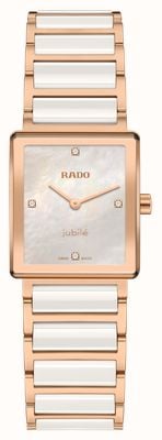 RADO Integral Diamonds Quartz (23mm) White Mother-of-Pearl Dial / White High-Tech Ceramic & PVD Bracelet R20251902