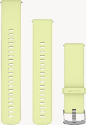 Garmin Quick Release Bands (22mm) Citron Silicone with Silver Hardware - Strap Only 010-13406-11