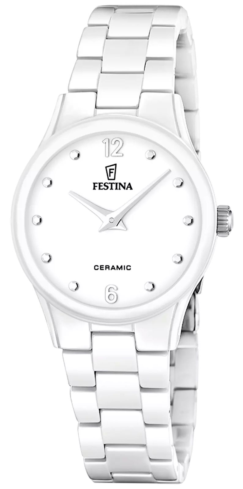 Festina F20751/1 Ceramic Quartz (30.5mm) White Dial / White Watch