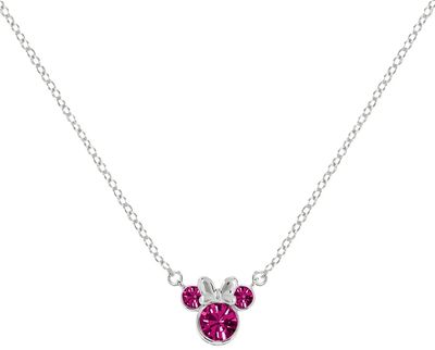 Disney Mickey & Minnie Sterling Silver 16" Mouse October Tourmaline Zirconia Necklace N905424SOCTL-16.PH