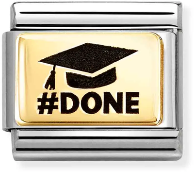 Nomination Classic Graduation Hat 18ct Gold Charm 030166/74