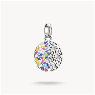 Thomas Sabo Silver Charm Pendant Window Wednesday Enamel Connect CC1314-691-7
