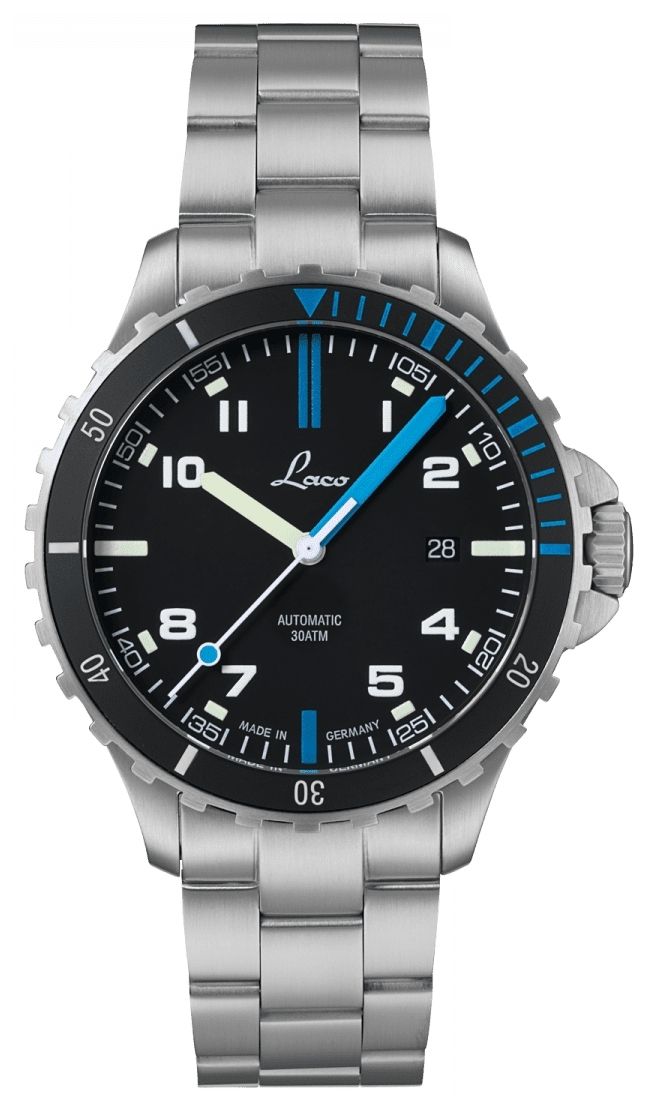 Laco 862108.MB Atlantik Automatic (42mm) Black & Blue Dial Watch