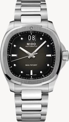 MIDO Multifort TV Big Date Automatic (40mm) Grey Gradient Dial / Stainless Steel Bracelet Watch M0495261108100