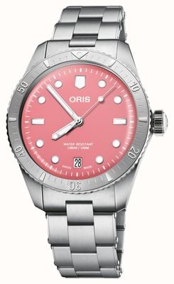 ORIS Divers Sixty-Five Cotton Candy Automatic (38mm) Pink Dial / Stainless Steel Bracelet 01 733 7771 4058-07 8 19 18