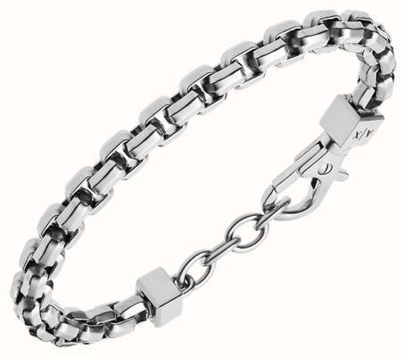 Armani Exchange Mens Steel Chain Bracelet Silver AXG045040