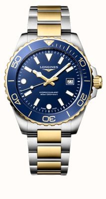LONGINES HydroConquest Quartz (42mm) Blue Sandblasted Dial / Two-Tone Stainless Steel Bracelet L37693967