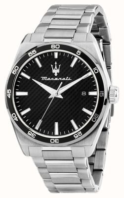 Maserati Velocità Date Quartz (41mm) Black Dial / Stainless Steel Bracelet R8853152002