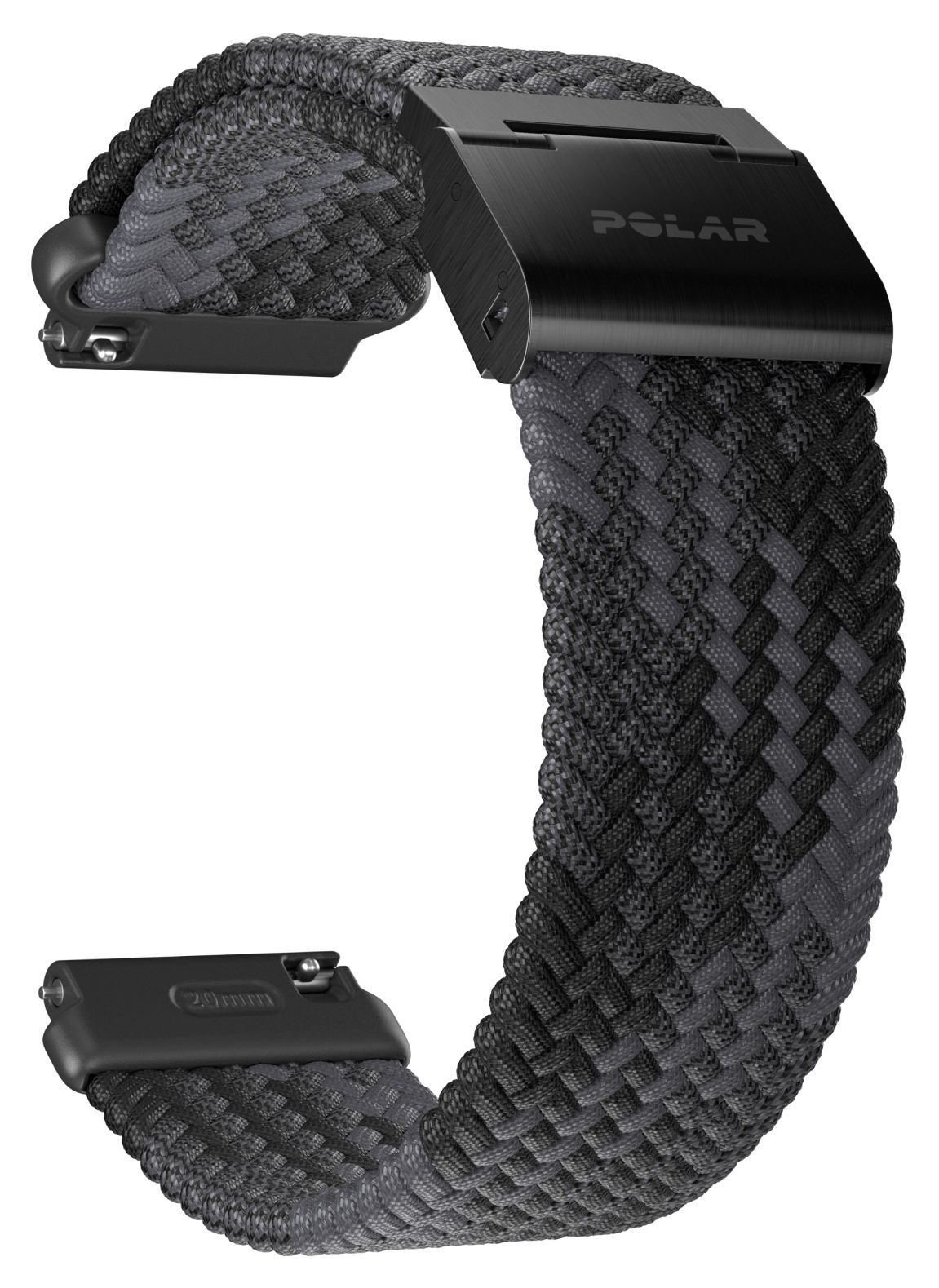 Polar 910111830 Braided Yarn Black Wristband S-L (20mm) - Watch
