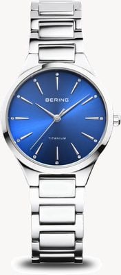 Bering Women's Titanium (30mm) Blue Dial / Titanium Bracelet 15630-707