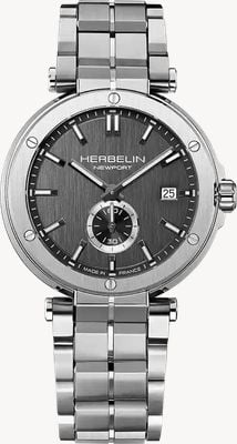 Herbelin Newport Quartz Small-Seconds (40.5mm) Grey Dial / Stainless Steel Bracelet 18389B22